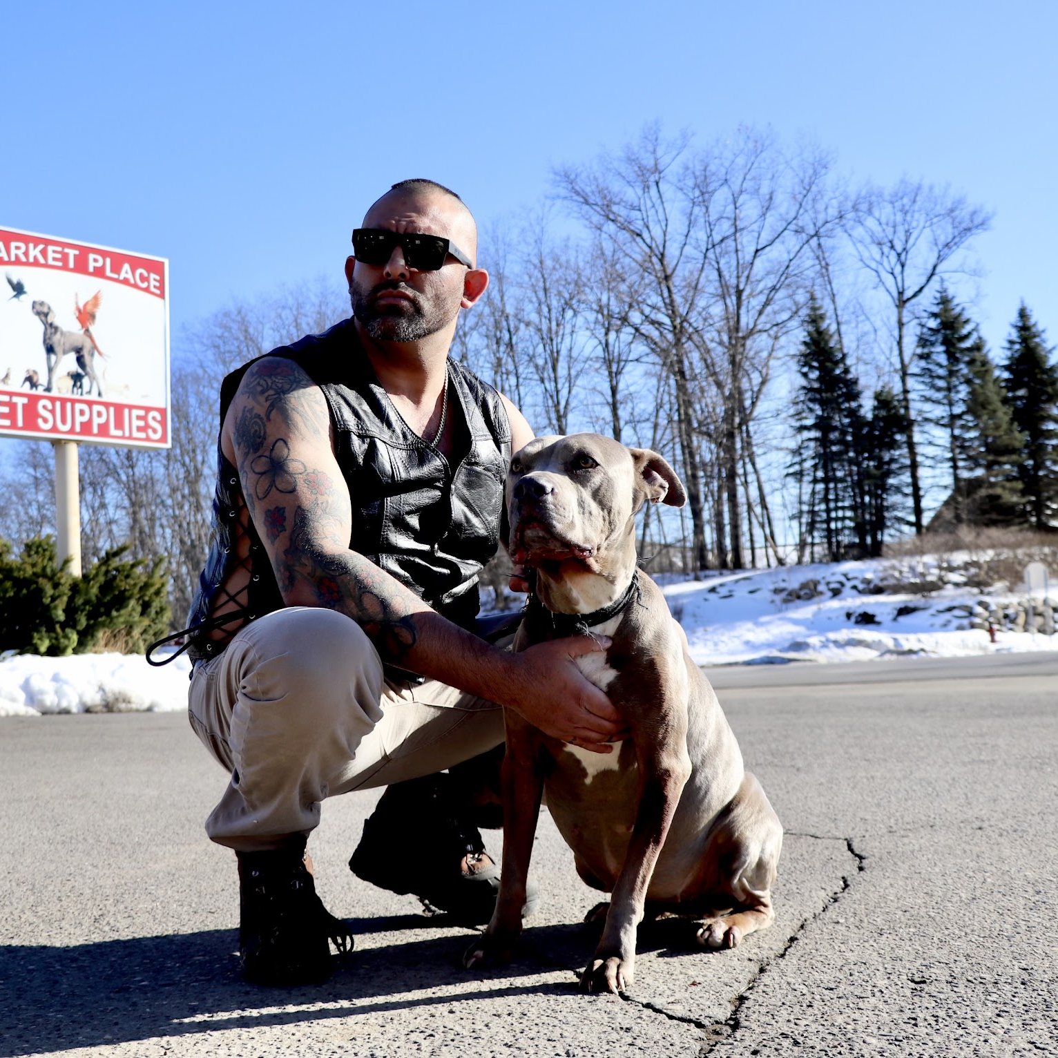Customer with his dog